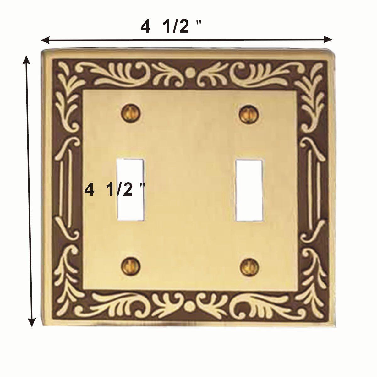 Renovators Supply Manufacturing Victorian Switch Plate Double Toggle Wall Antique Solid Brass Renovators Supply