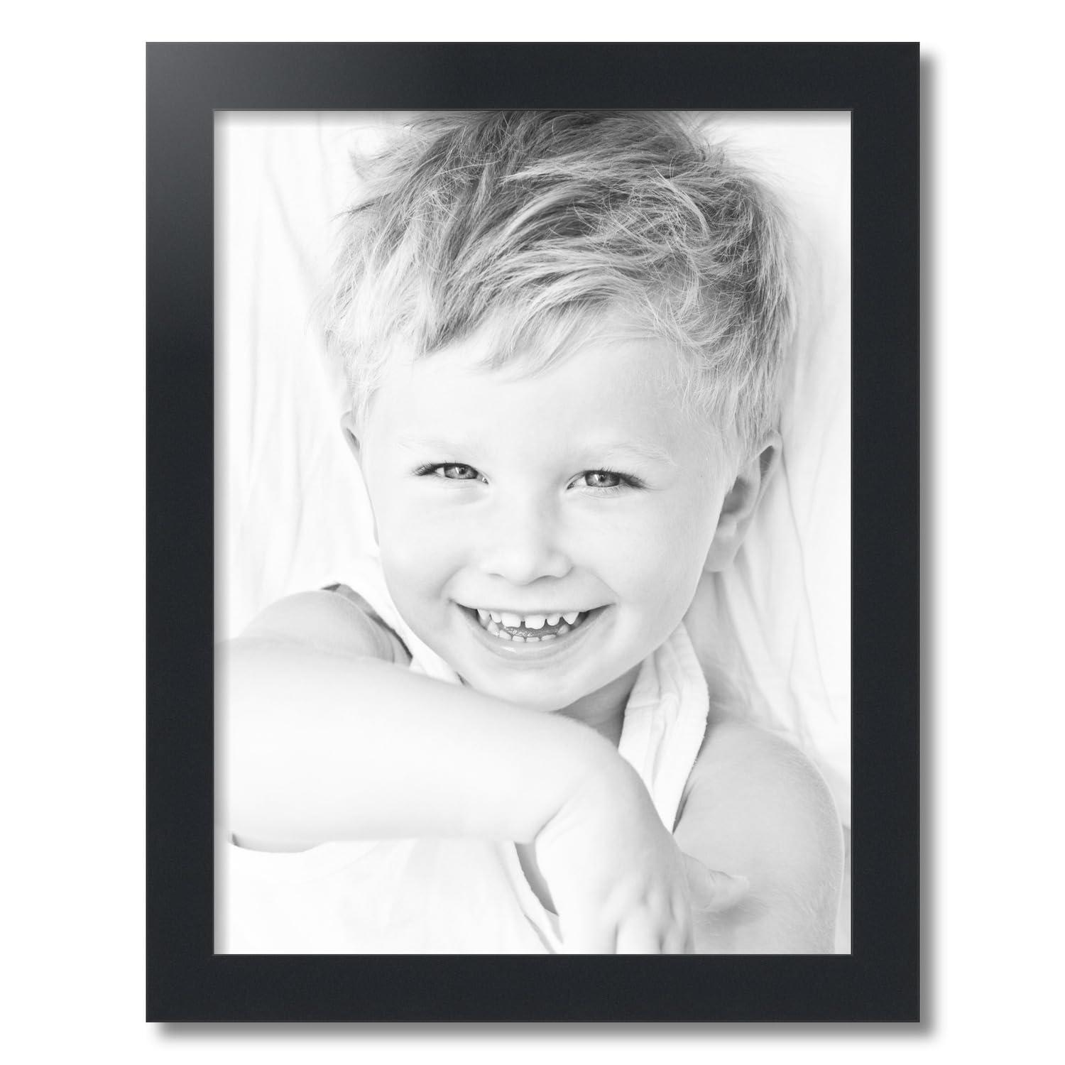 ArtToFrames ArtToFrames 19x25 inch Satin Black Picture Frame, 2WOMFRBW74079-19x25