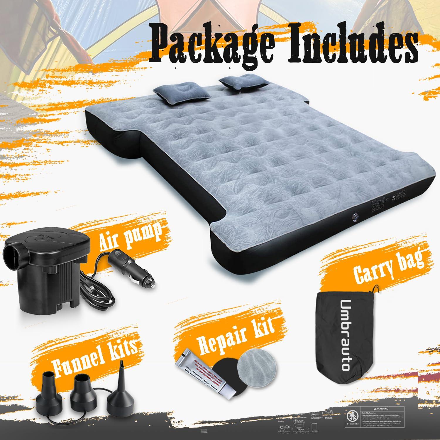 Umbrauto Umbrauto Inflatable Truck Bed Air Mattress for Full Size Short Truck Beds, 5.5-5.8ft, with Pump & Carry Bag. Perfect for Outdoor Adventures