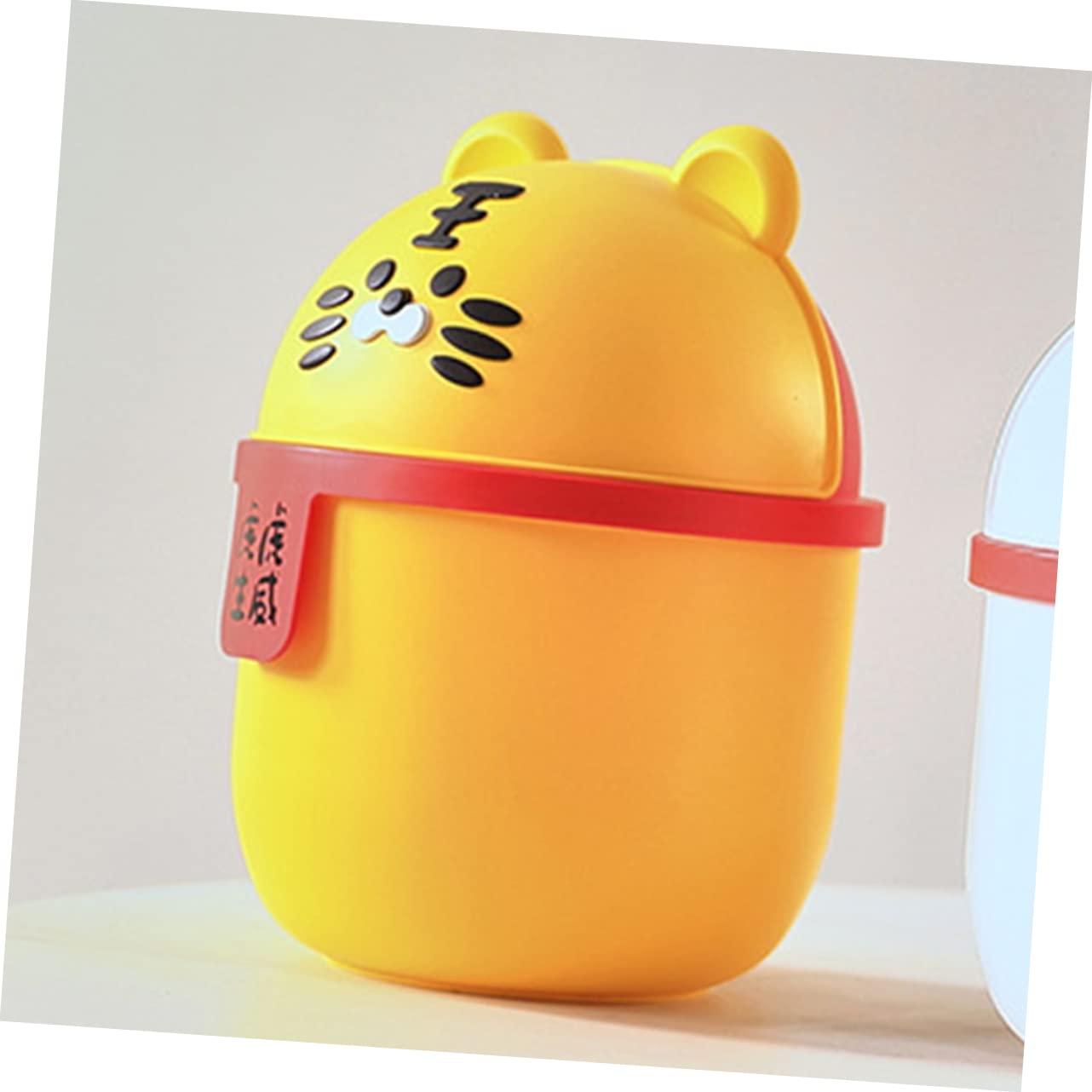 PRETYZOOM PRETYZOOM Cartoon Trash Can Garbage Can Small Trash Cans Trash Bin Office Trash Can Trash Can with Lid Outdoor Table Rubbish Bins Trash Can Car Tabletop Trash Can Dustbin Waste Bin Plastic