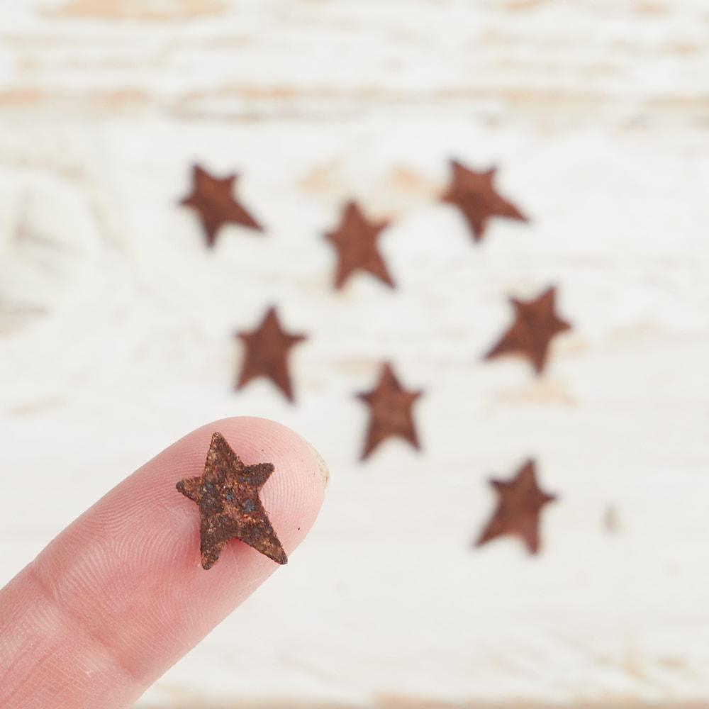 Factory Direct Craft Factory Direct Craft Bulk Pack of 96 Rusty Tin Star Cutouts - Rusted Metal Stars for DIY Crafts - Primitive, Rustic Country, Farmhouse DIY Crafts and Decorative Accents (1/2 Inch Long)