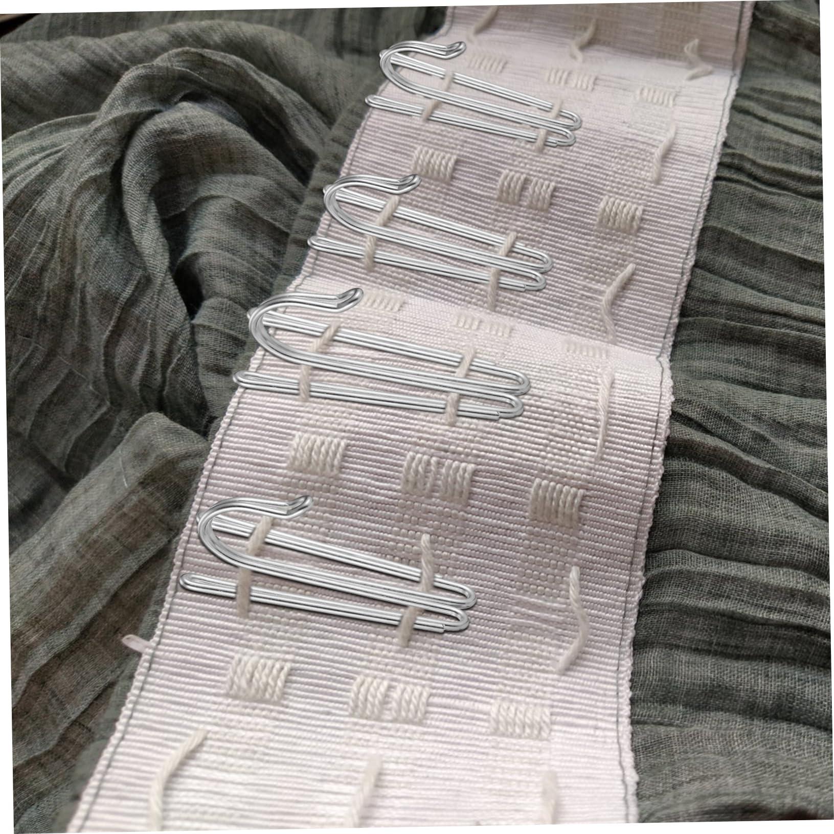 ULTECHNOVO ULTECHNOVO 50pcs Curtain Hook Curtain Hangers Drapery Pins Curtain Rods Hooks Drapery Hooks Curtain Pleat Hooks Curtain Pins for Drapes Curtain Clips Hooks for Curtains Clips for Curtains