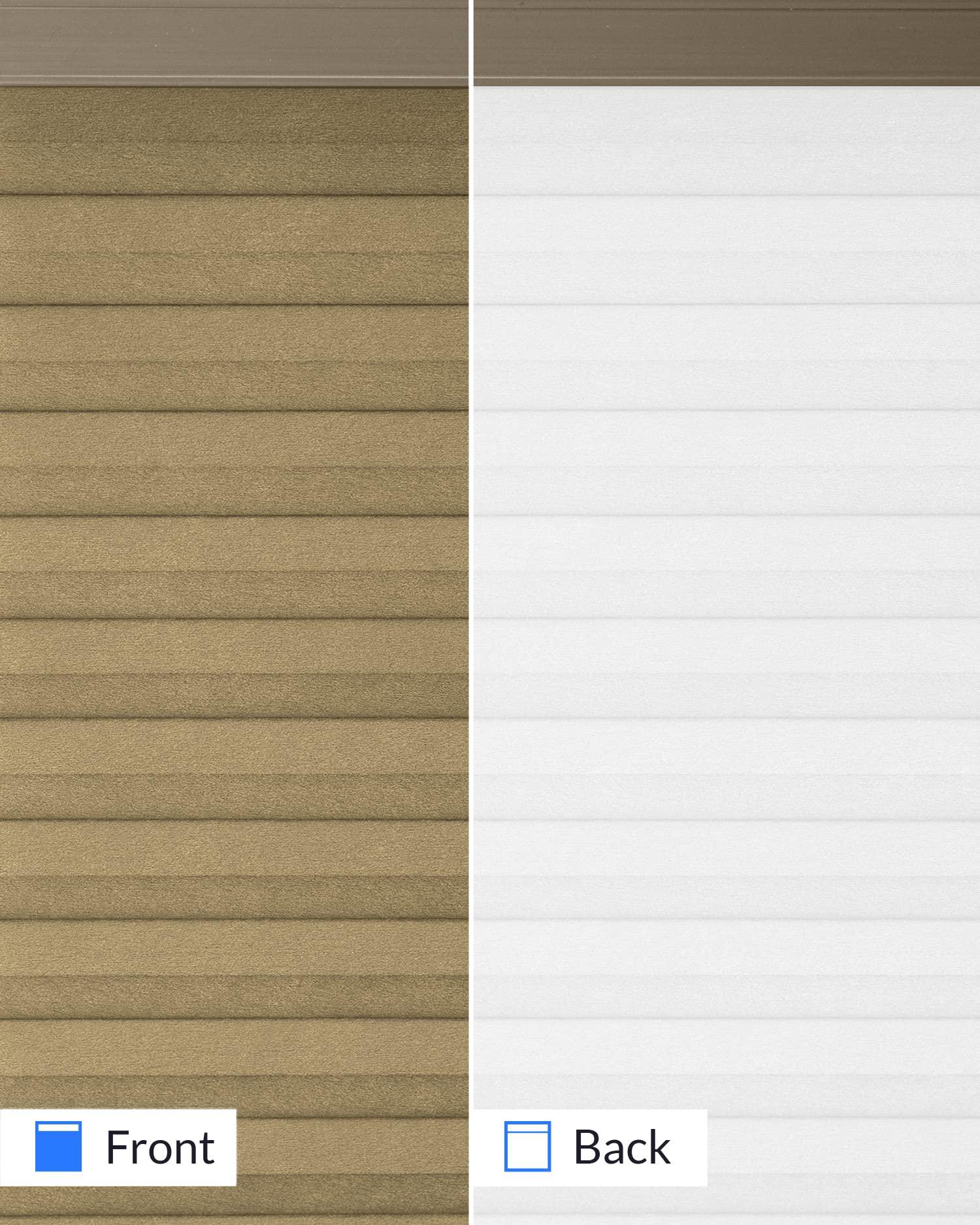 CHICOLOGY CHICOLOGY Cellular Shades, Top Down Bottom Up Shades, Blinds for Windows, Window Shades for Home, Door Blinds, Window Coverings, Cellular Blinds,Barnwood - Blackout, 23.5" W x 48" H