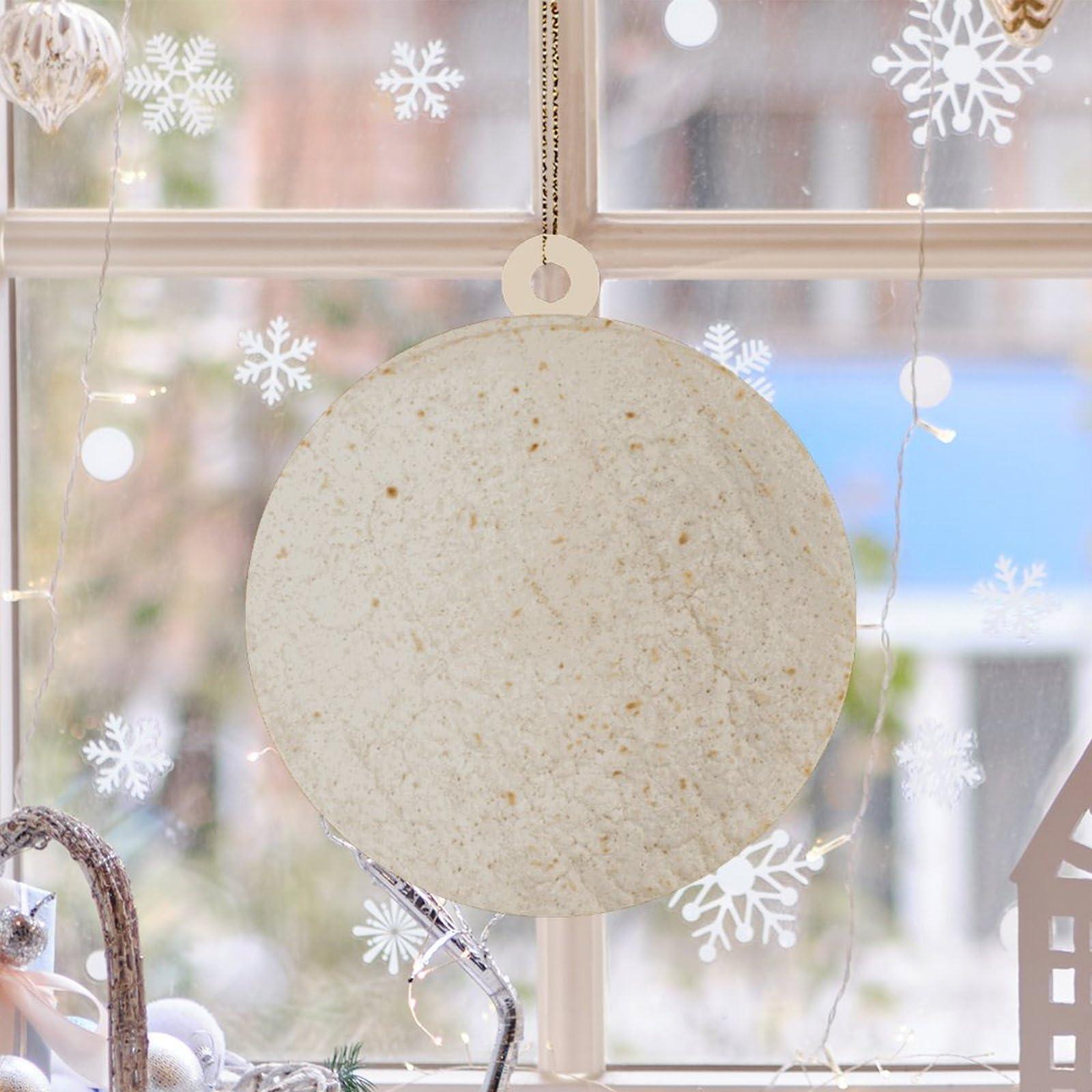 UanMere Personalized Christmas Ornaments Mexican Food Acrylic Glass Ornament for Christmas Tree Car Hanging 2 Sides Mexican First Xmas Gifts for Family Friend