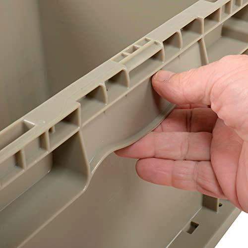 Monoflo Straight Wall Container Solid - Stackable NRSO1215-09 Gray - 12 x 15 x 9