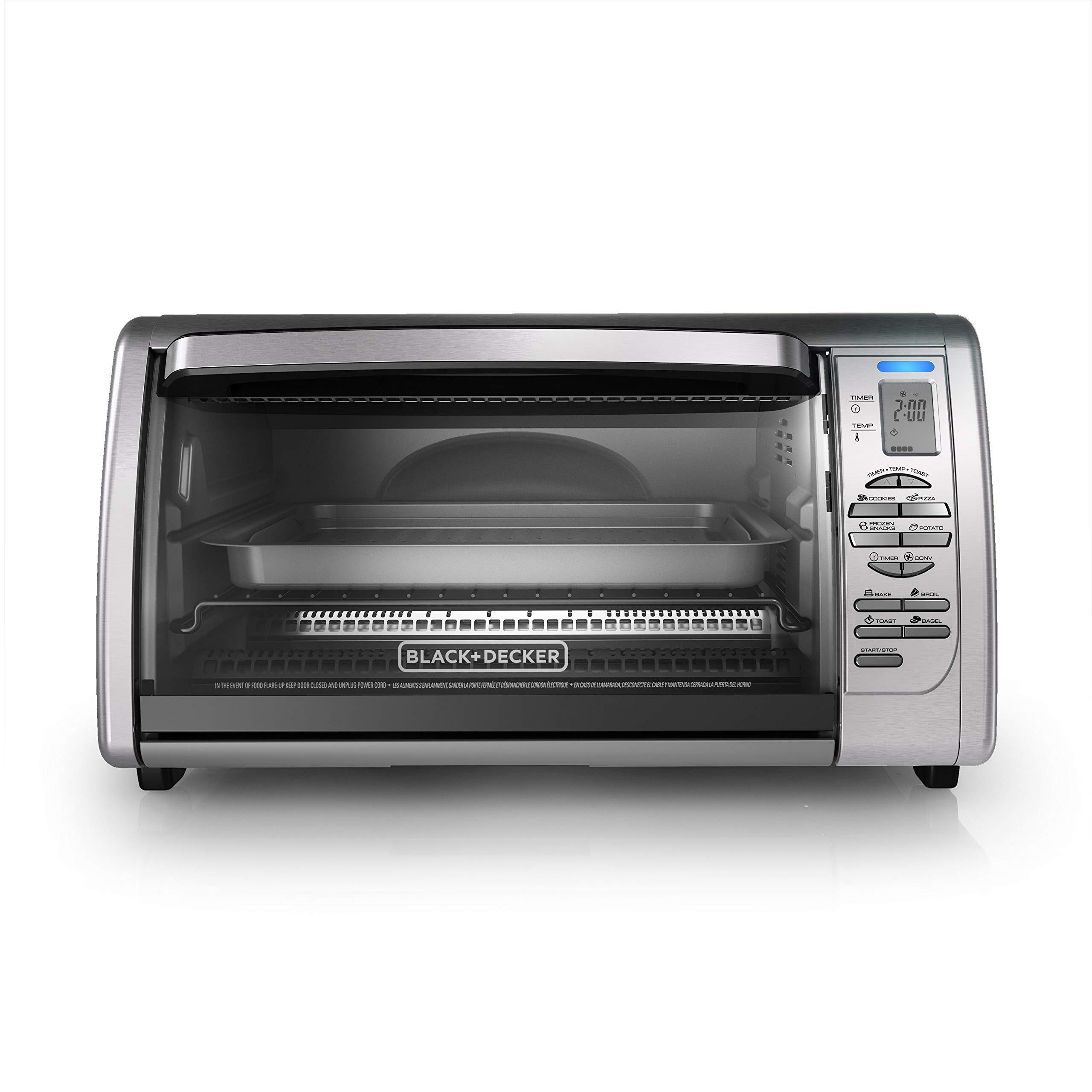 BLACK+DECKER Black+Decker Countertop Convection Toaster Oven, 8 One-touch Cooking Functions, Stainless Steel