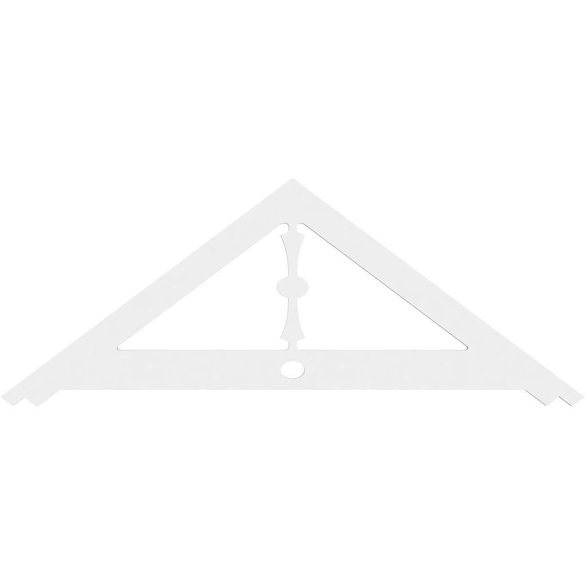 Ekena Millwork Ekena Millwork GPP060X023X100ART Artisan Architectural Grade PVC Gable Pediments, 60\"W x 22 1/2\"H x 1\"P (9/12) Pitch