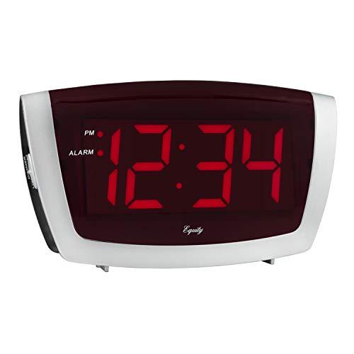 La Crosse Technology Equity 75906 LED Alarm Clock with High/Low Dimmer, 1.8\", Red