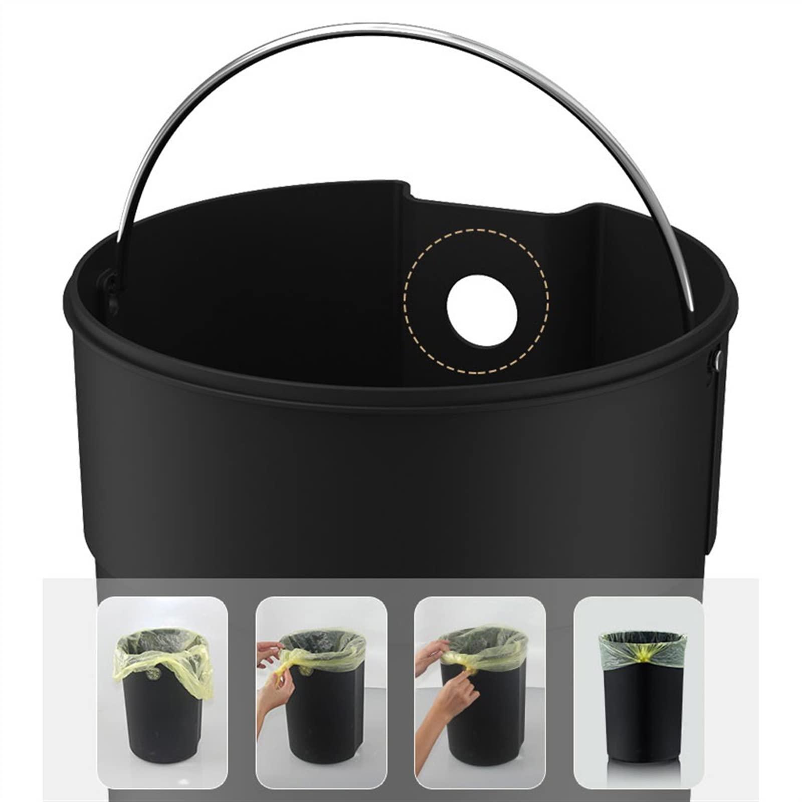 luckxuan luckxuan Trash Can Kitchen/Garbage Can 6L/9L Foot-Operated Trash Can Bedroom Living Room Kitchen with Lid Garbage Storage Bucket Simple and Stylish Garbage Basket Wastebasket for Office (Size : 9L)