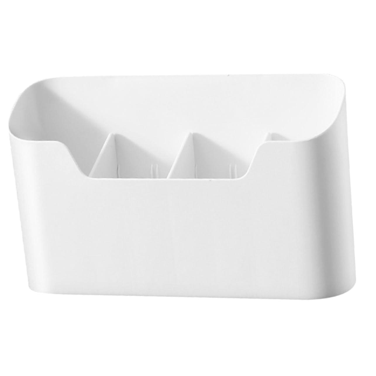 VOSAREA VOSAREA Bathroom Convenience Wall Storage Box White Large Organizer Box for Toothpaste Toothbrush Makeup Brush