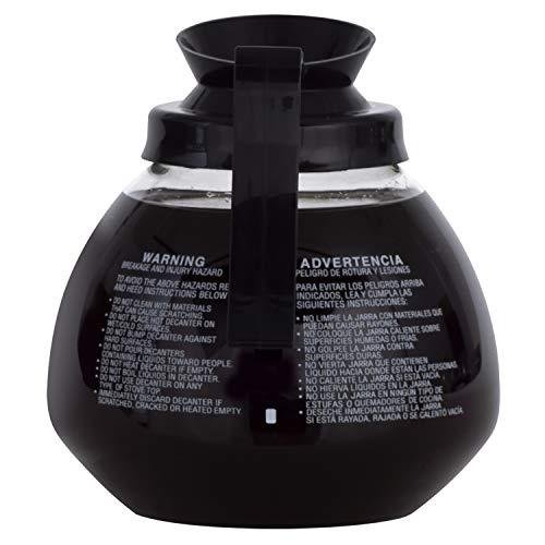 BUNN BUNN Glass Commercial 12-Cup Coffee Decanter, Black, 42400.0106