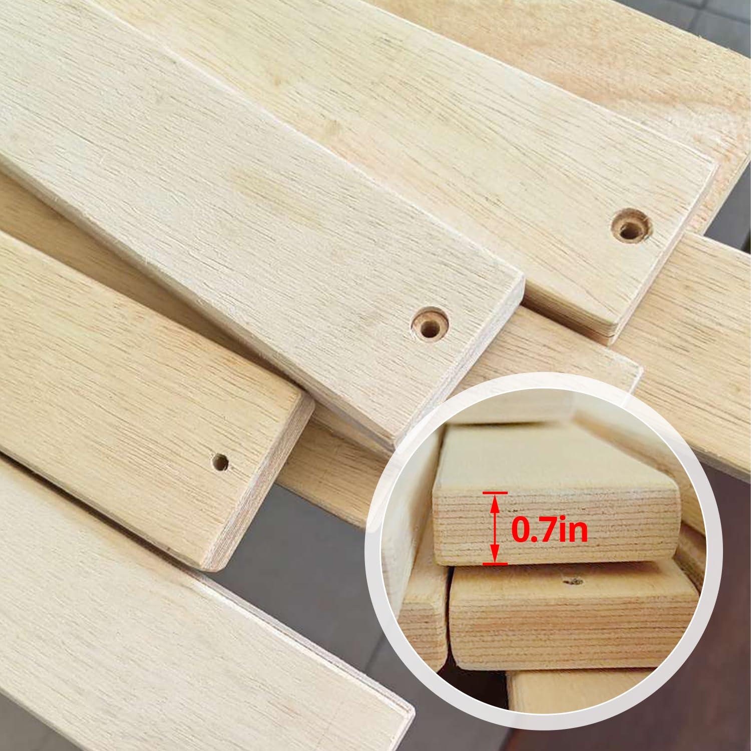 JINS&VICO JINS&VICO Pack of 13 Count Bed Slats, Twin Size 38.3Lx2.1Wx0.7H, Heavy Duty Replacement Wooden Slats Mattress Support, Fits Most Beds, Twin 38.3 Inch