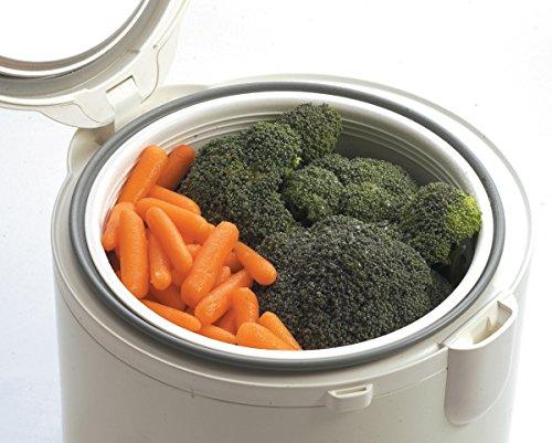 Tiger Tiger JAZ-A10U-FH 5.5-Cup (Uncooked) Rice Cooker and Warmer with Steam Basket, Floral White