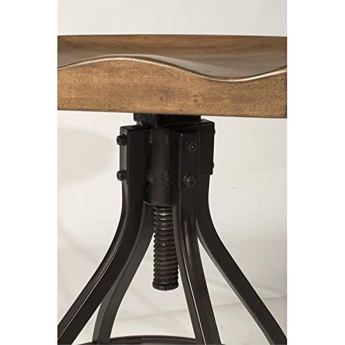 Hillsdale Hillsdale Worland Swivel Backless Stool, Adjustable Stool (One Stool), Brown
