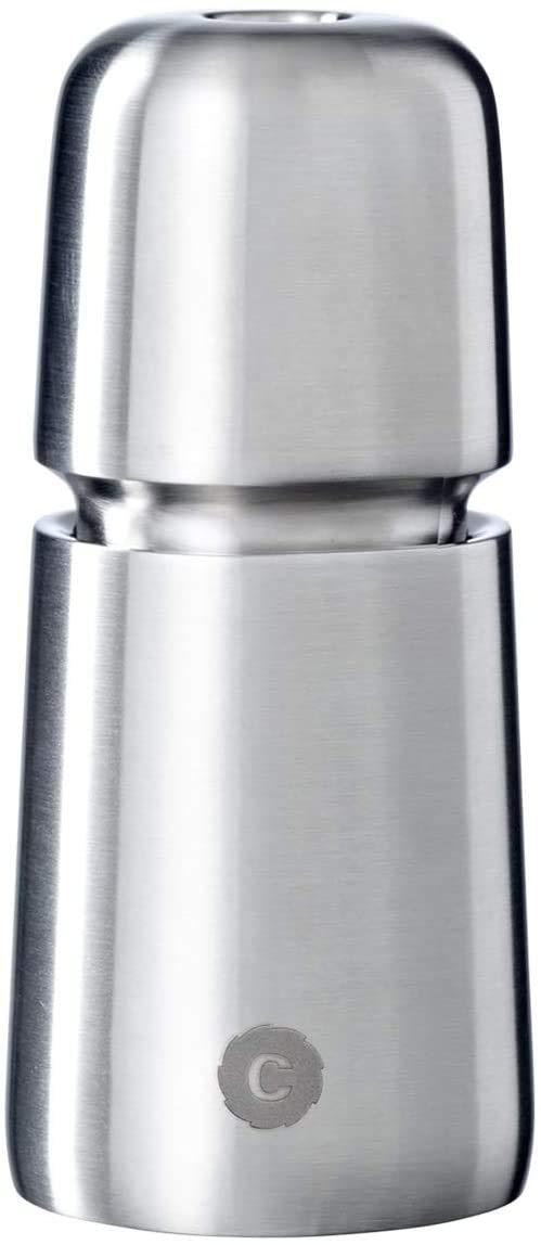 CrushGrind - the original ceramic mechanism CrushGrind Stockholm Salt- or Pepper Grinder with patented ceramic grinder (110mm, Stainless Steel, 1 Pack)