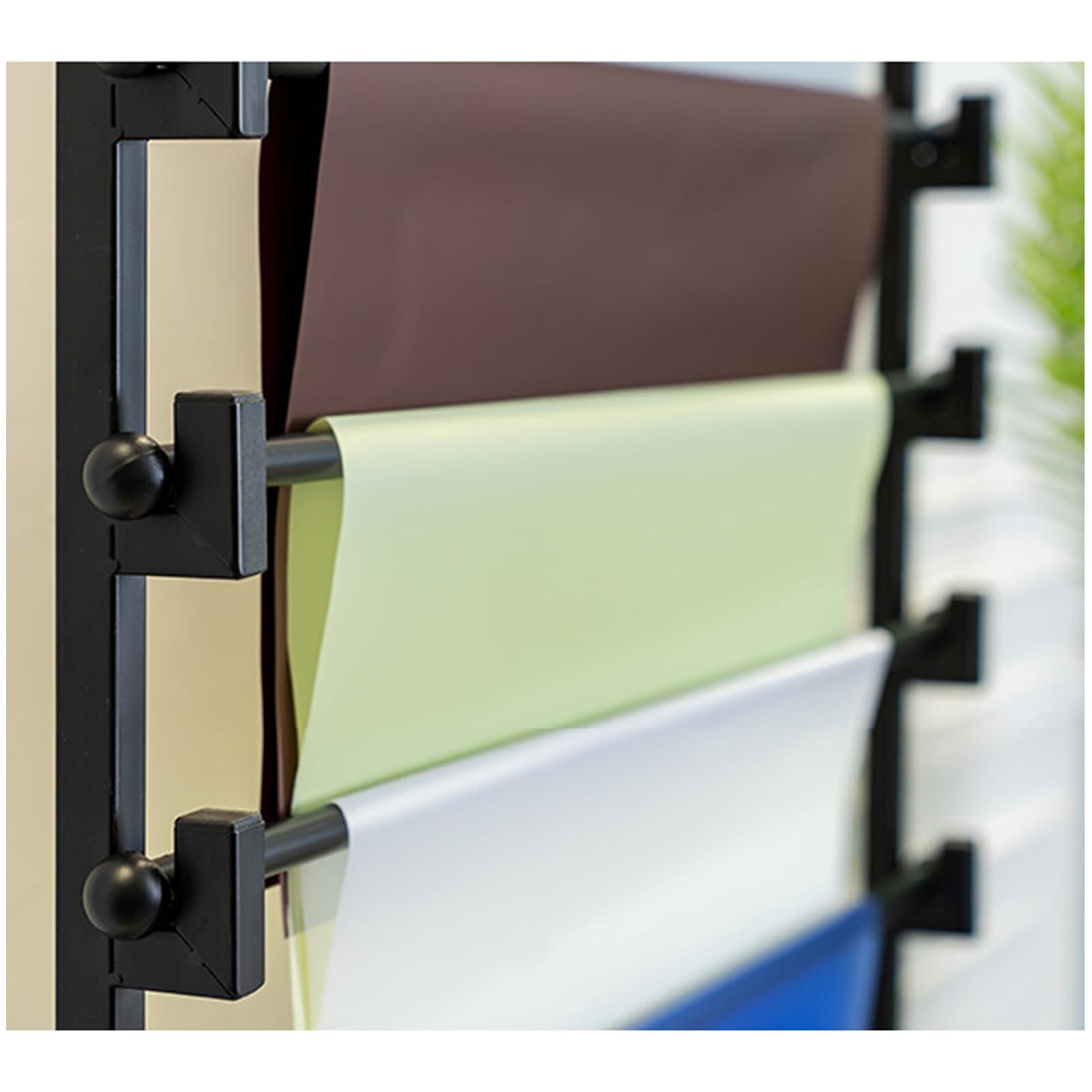 FWTXZTER FWTXZTER Wall Mounted Display Rack, 7-Layer Wall Wrapping Paper Ribbon Organizer for Flower Shop, Tie Scarf Rack Belt Towel Holder Retail Stores Metal Shelving