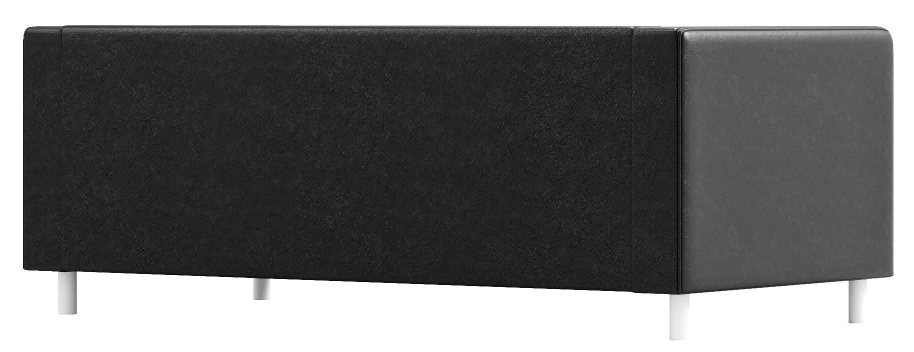 Sofa Pro The PU Leather Klippan Loveseat Sofa Cover Replacement is Made Compatible for IKEA Klippan Loveseat Sofa Slipcover. (Black PU Leather)