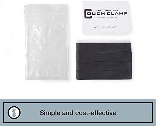 Couch Clamp Couch Clamp Sectional Sofa Connectors (4 Pack) - Keep Sofa Cushions From Sliding & Gaps, Easy Install Straps & No Tools Required. Universal Fit Ideal for 3 Piece Modular Sofa - Prevent Floor Scratches