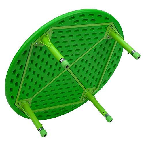 Flash Furniture Flash Furniture 45'' Round Green Plastic Height Adjustable Activity Table
