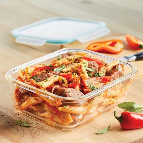 LOCK & LOCK LOCK & LOCK Purely Better Glass Food Storage Container with Lid, 4.23-cup, Clear