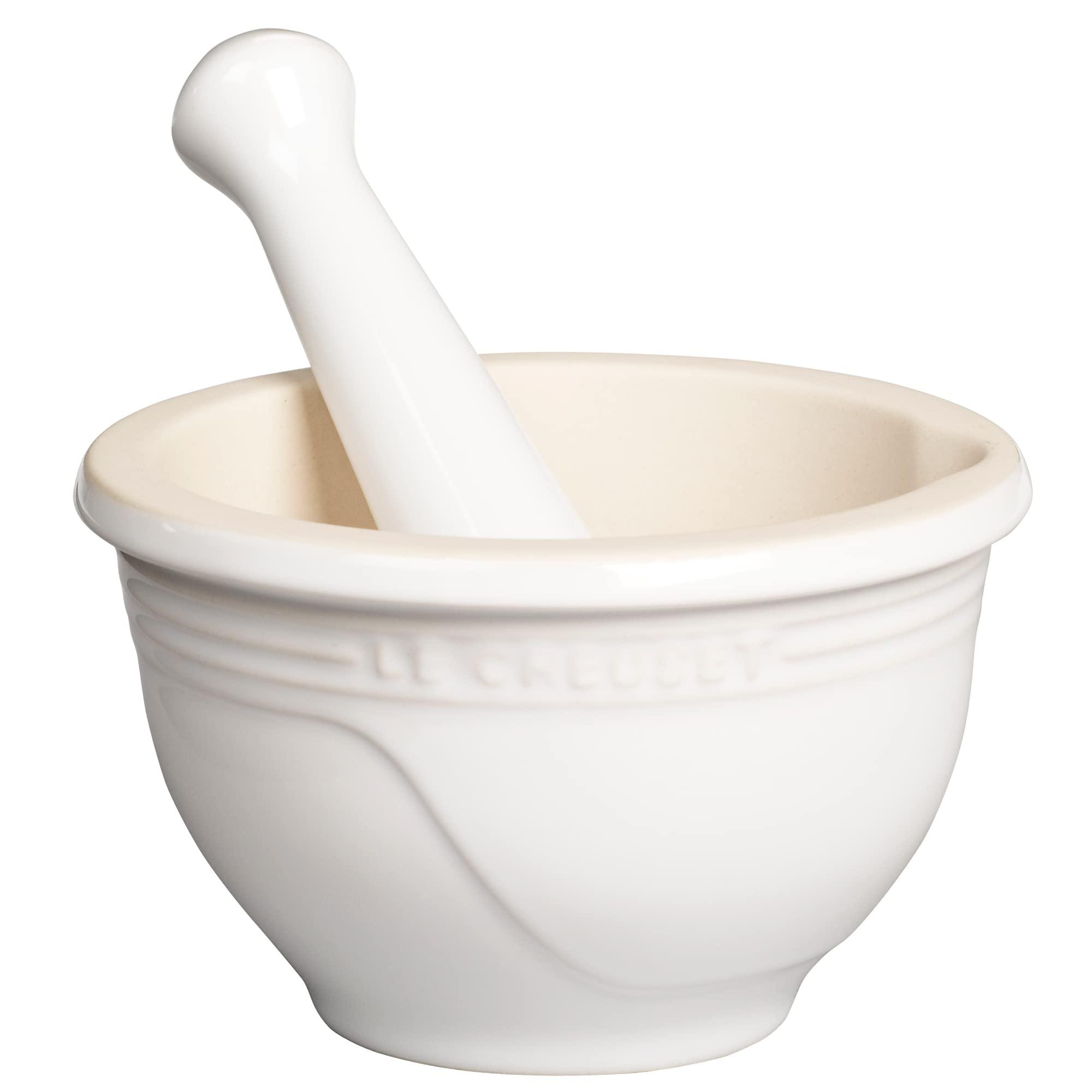 Le Creuset Le Creuset Stoneware Mortar and Pestle Set, 10 oz., White
