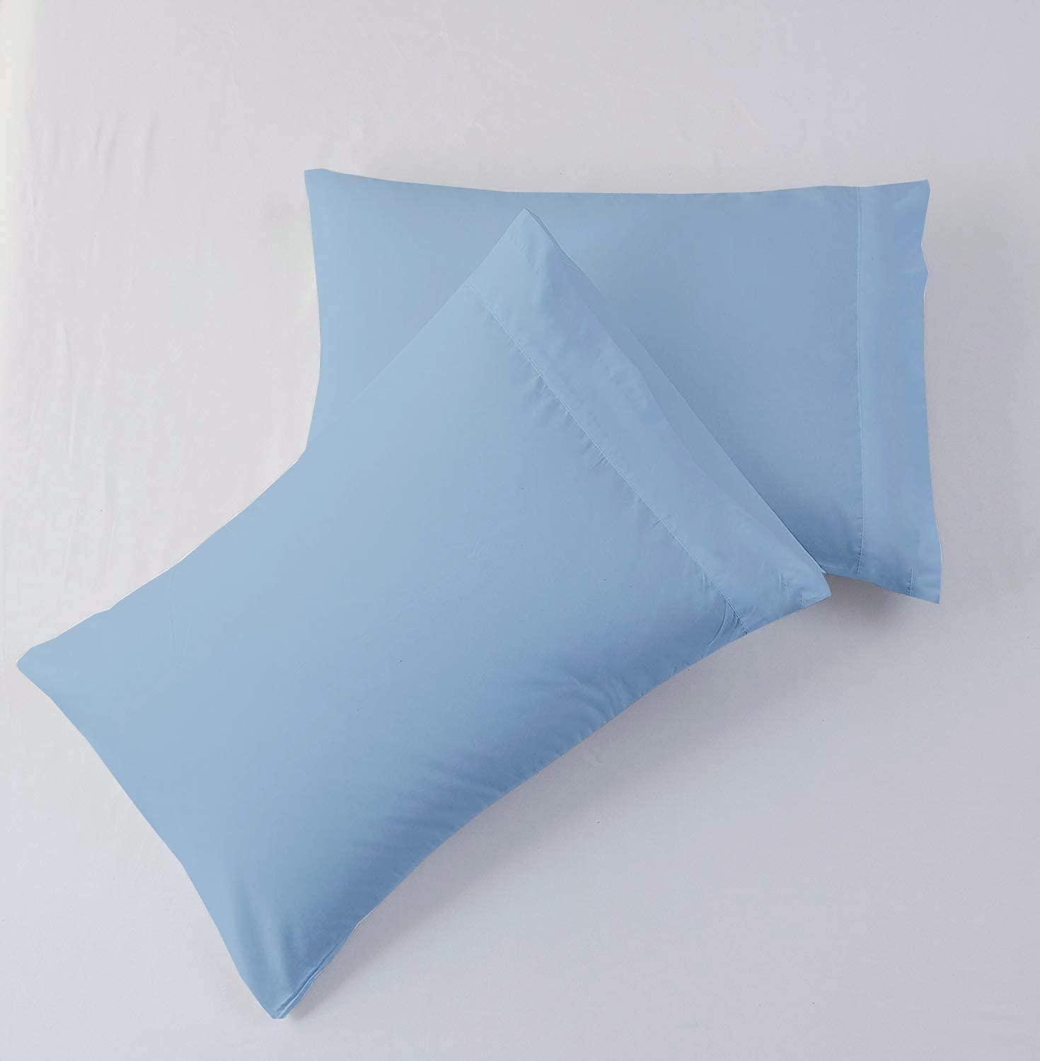 HOME STUFFS Sheet Set Twin-XL-39X80 Bed Sheet Set Light Blue Solid 18 inch Deep Pocket 4 Piece Bed Sheet Set- Fitted Sheet, Flat Sheet & Pillow Luxurious Bedding Set