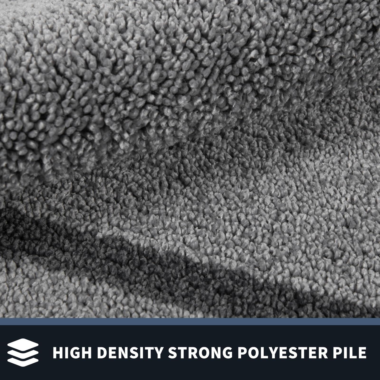 PURRUGS PURRUGS Dirt Trapper Door Mat 32" x 48", Non-Slip/Skid Machine Washable Entryway Rug, Shoes Scraper, Area Rug, Super Absorbent Welcome Mat for Muddy Wet Shoes and Paws, Light Grey & Dark Grey