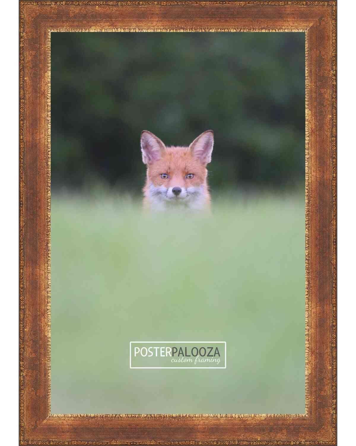 Poster Palooza Poster Palooza 22x18 Frame Gold Antique Patina Solid Wood Picture Frame | 1.25 Inch Moulding Width | with UV Acrylic Plexiglass, Foam Board Backing & Hanging Hardware Included