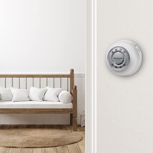 Honeywell Honeywell Home CT87N1001 The Round Non-Programmable Manual Thermostat, Large, White