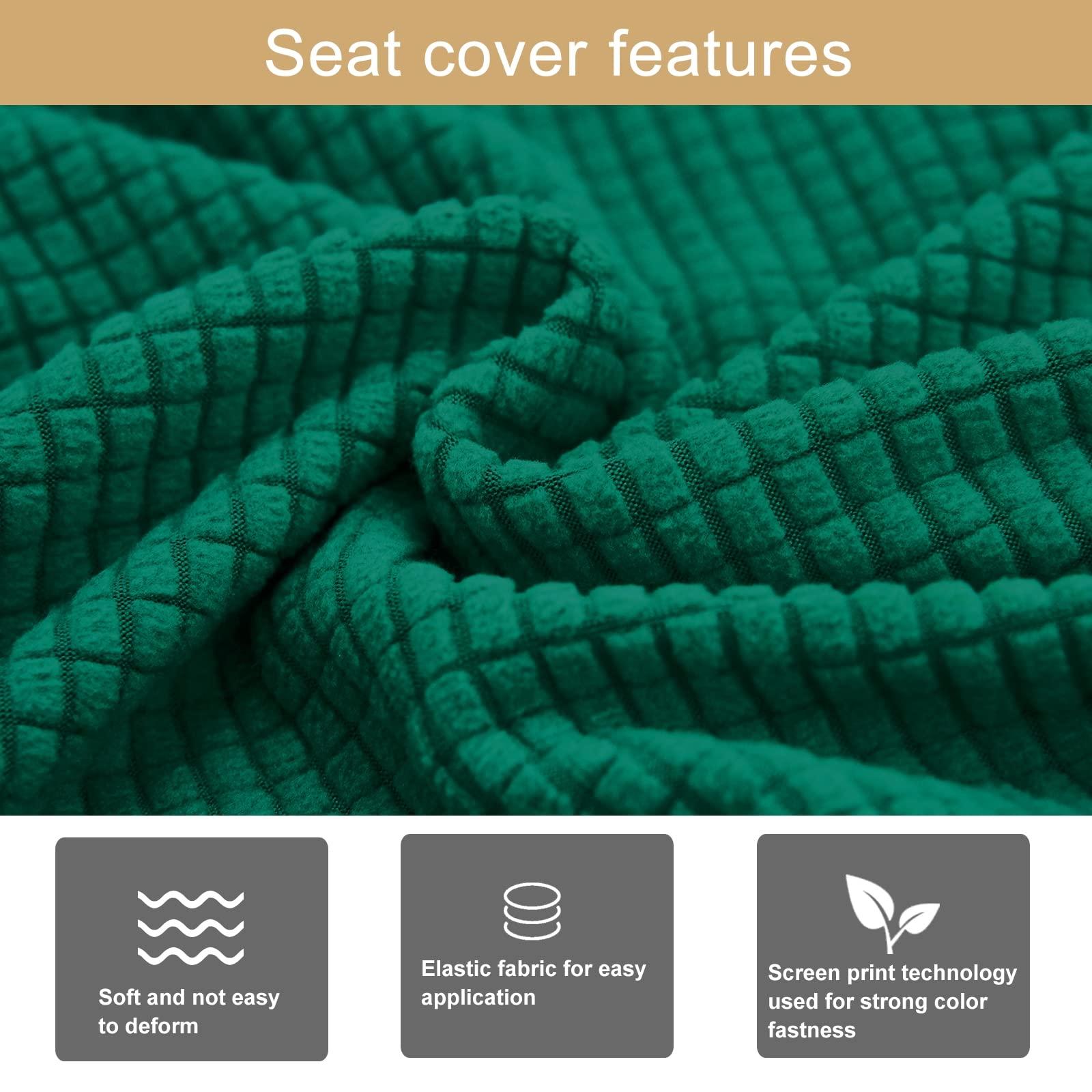 LOVEHOUGE Curved Stretch Bar Stool Covers, Kitchen Swivel Stools Slipcovers with Backrest Stretch Modern High Bar/Counter Chair Cover, for Short Dining Chair,D,2pack