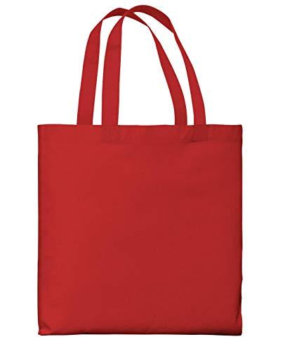 ThisWear Easter Home Decor Eggs Colorful Jelly Beans Pattern Easter Basket Stuffers Lightweight Red Canvas Tote Bag