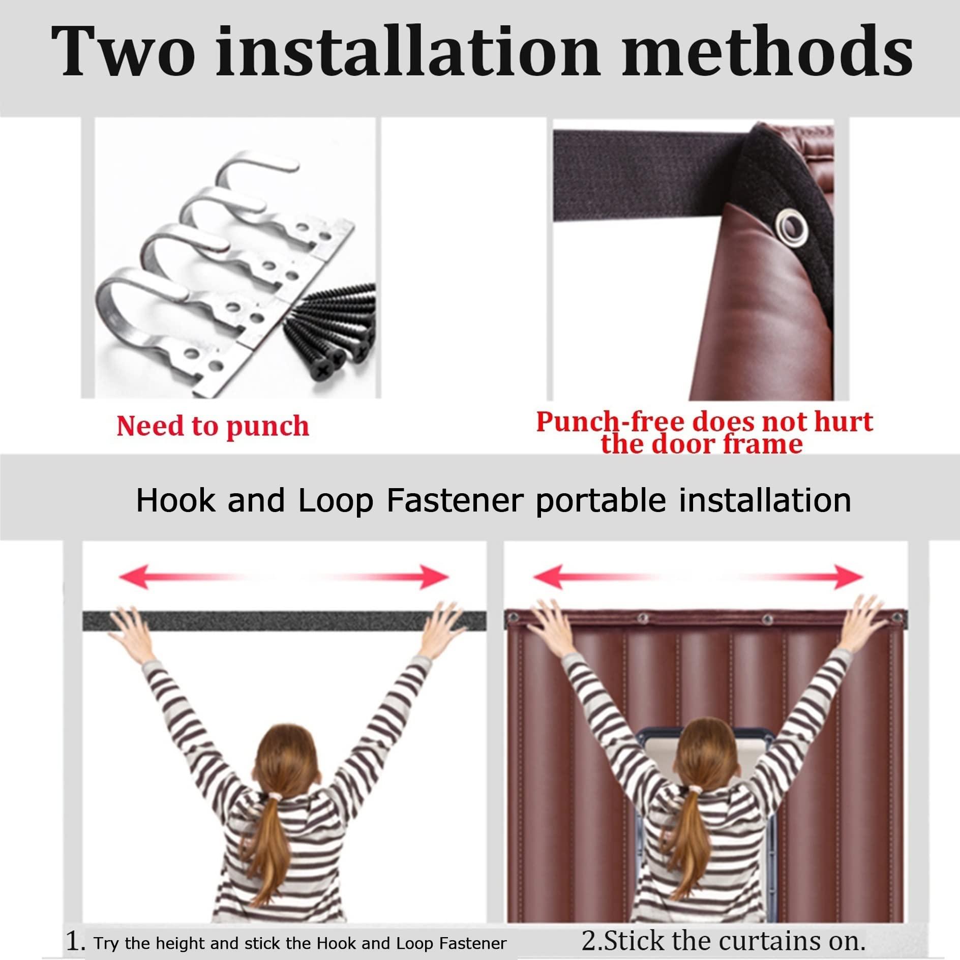 YYHJ YYHJ Sound Proof Curtains for Doorway,Blackout Noise Cancelling Window Drapes,Winter Thicken Cotton Door Panels,Soundproof Windproof Waterproof Blanket,for Home Bedroom Partition,Easy to Install