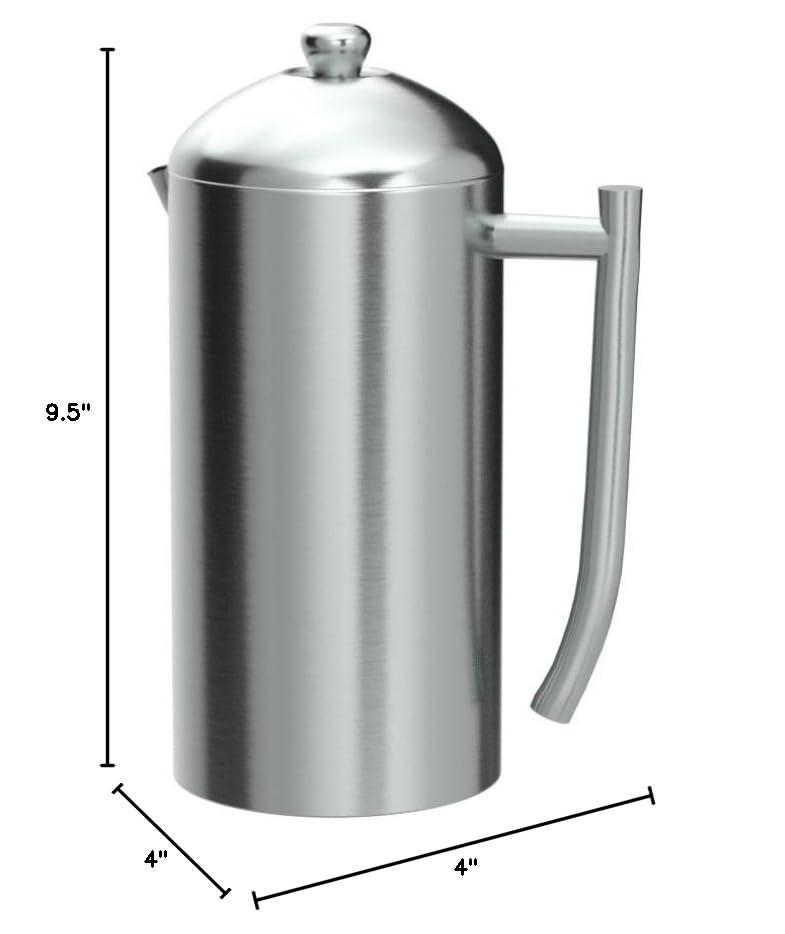 Frieling Frieling Double-Walled Stainless Steel French Press Coffee Maker - Brushed 36 oz (1 Liter) Insulated Coffee Press