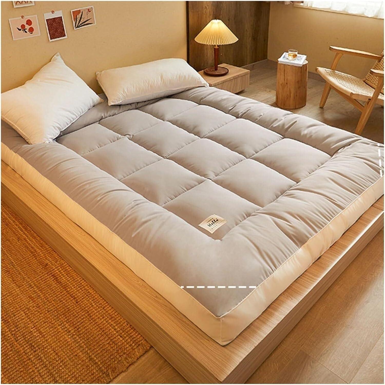 Generic Full Size futon Mattress, Foldable Japanese Floor Mattress, Soft and Fluffy Student Dormitory Sleeping mat, Camping mat, Guest Mattress, Yoga mat,