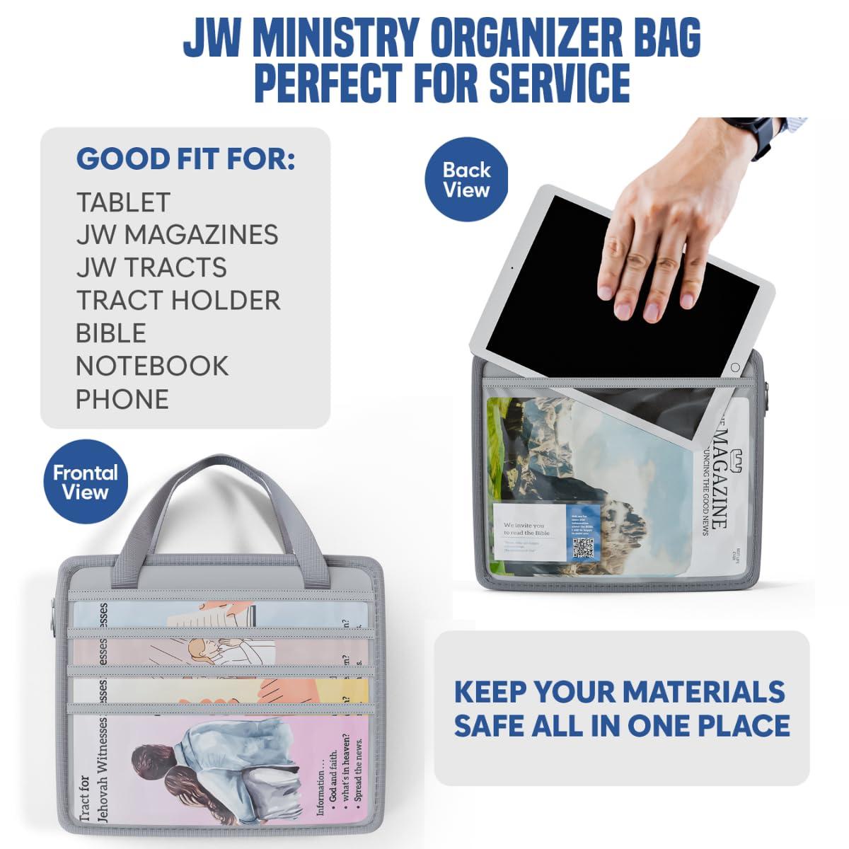 OLDECORY JW Magazine and Tract Holder, JW Field Service Supplies, JW Gifts Ideas, JW Ministry Supplies, jw.org Gifts, JW Ministry Organizer, JW Magazine Holder, Jehovah Witness Ministry Supplies, JW Supplies