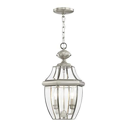 Livex Lighting Livex Lighting 2255-07 Monterey - 2 Light Outdoor Pendant Lantern, Bronze Finish with Clear Beveled Glass
