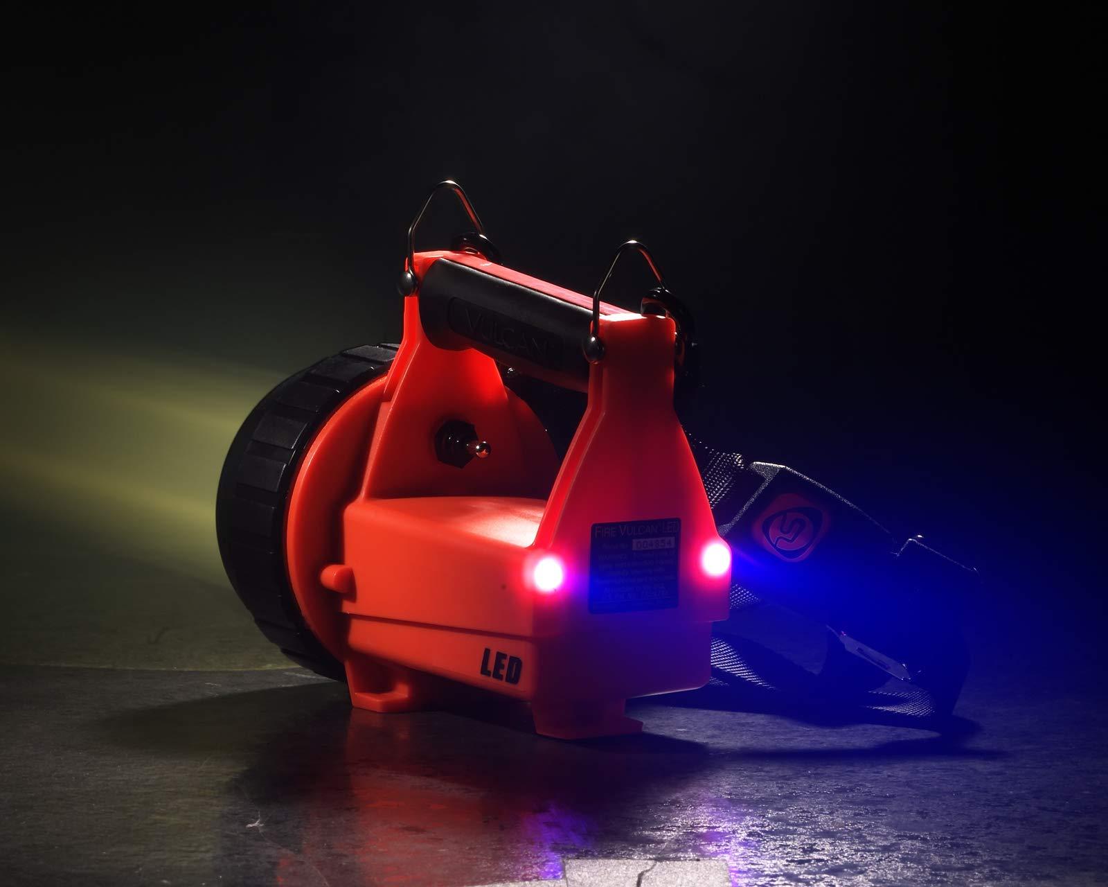 Streamlight Streamlight 44454 Fire Vulcan LED Flashlight with Dual Rear LEDs, Quick Release Shoulder Strap and Without Charger, Orange - 180 Lumens