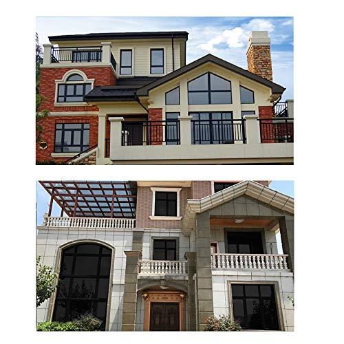 bandezid bandezid One Way Mirror Adhesive Window Film Privacy Window Mirrored Glass Film Self Adhensive Frosted Glass for Office Kitchen-Sea Stone Blue 1.5x3m