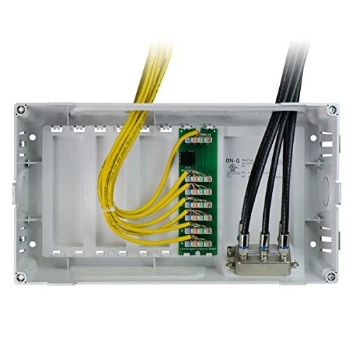 On-Q Legrand - OnQ, Cable Management, Structured Media Enclosure, In-Wall Enclosure for MDU, Screw-On Cover, 8 inch, Glossy White, EN0800