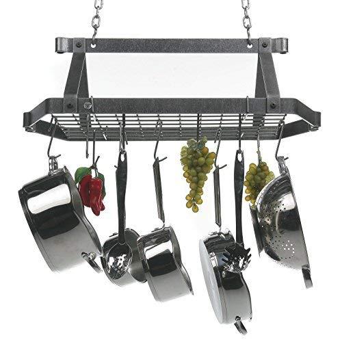 Enclume Enclume DR5 Decor Retro Rectangle Ceiling Rack with Grid, Hammered Steel