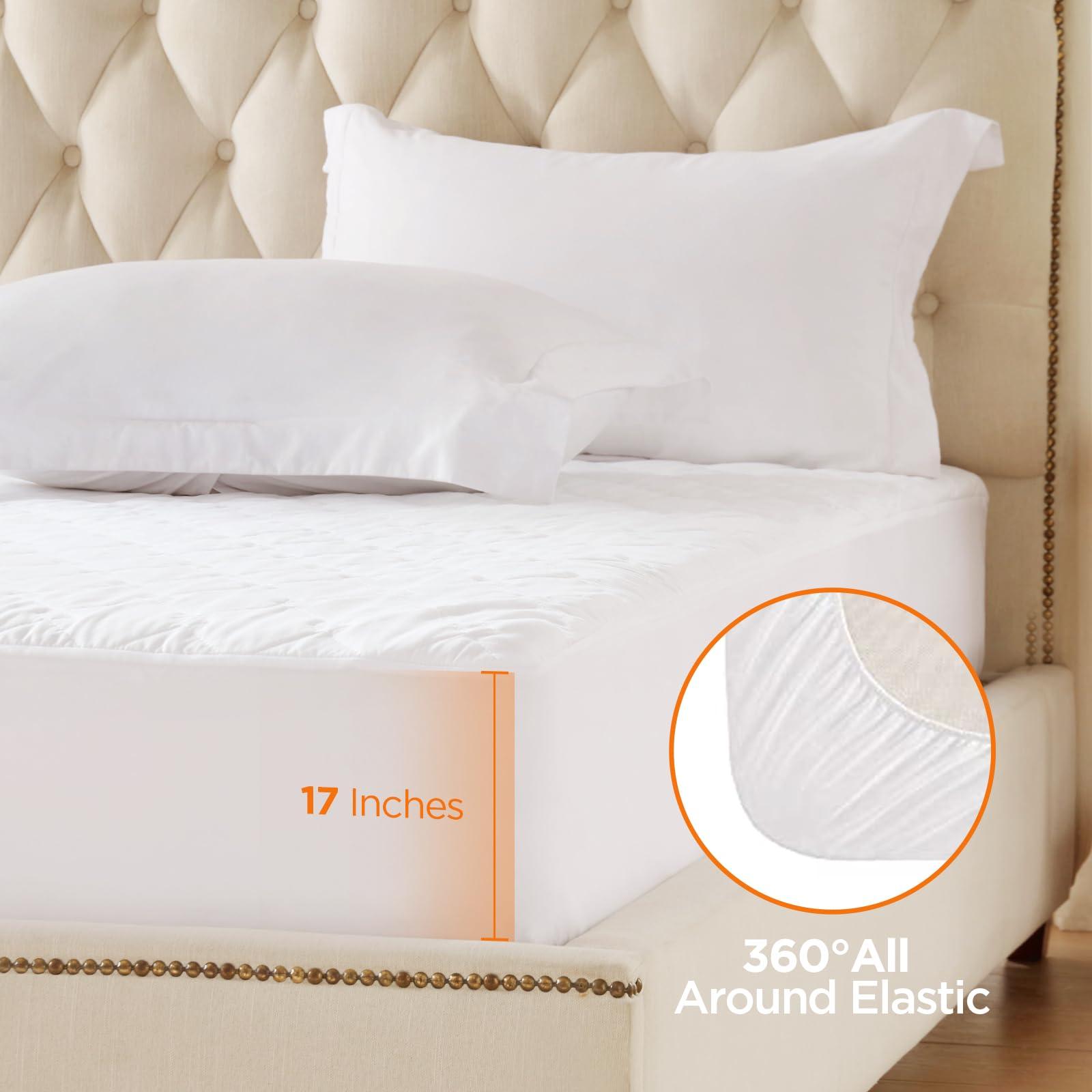 Westinghouse Westinghouse Heated Mattress Pad Queen, Comfortable Electric Mattress Pad with 10 Heating Settings & 1-12 Hours Auto Shut Off, Fit Up to 17\" Deep Pocket, Queen Size 60\"x80\"