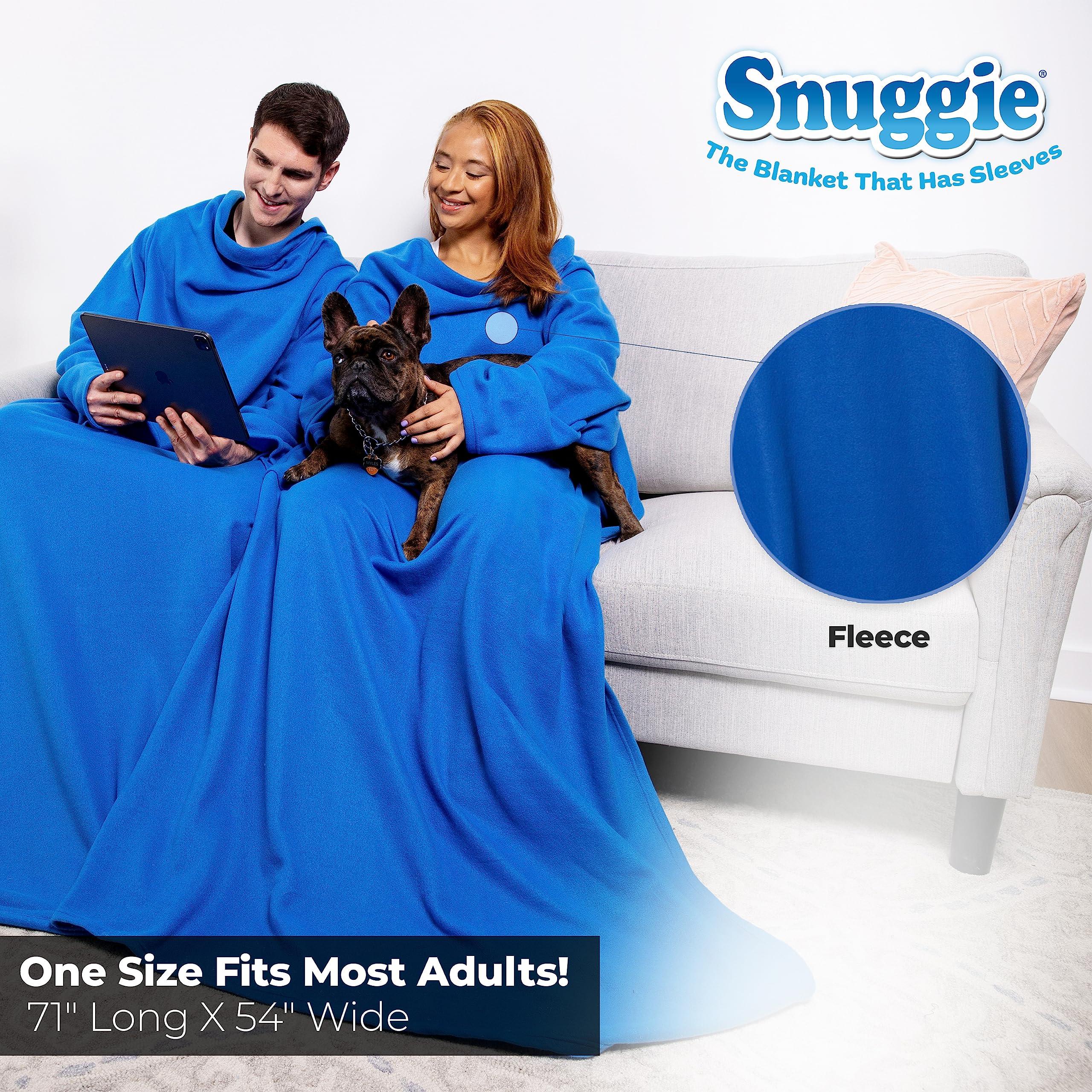 Snuggie Snuggie The Original Wearable Blanket with Sleeves for Adults| Functional Warm Cozy Super Soft Fleece| As Seen on TV Blue