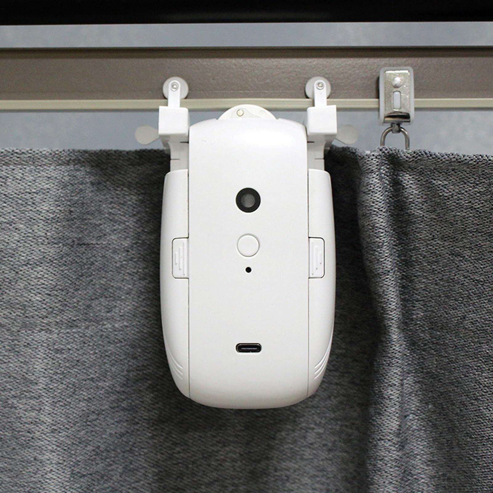 Sorandy Automatic Curtain Opener and Closer, Remote Control Smart Curtain, Upgraded HighPerformance Motor, Curtain Rail Curtain Opener Robot for U Track,I Track,Home,Bedroom