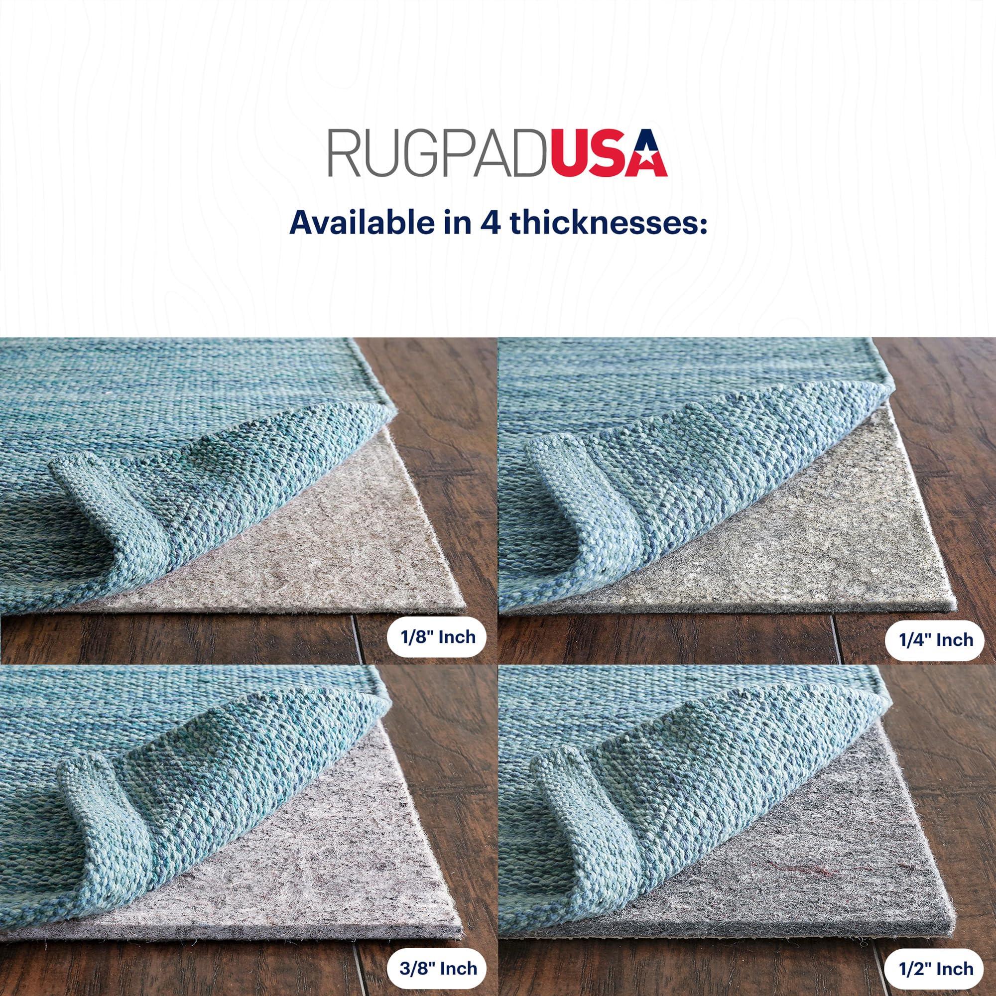 RUGPADUSA RUGPADUSA - Classic Non-Slip - 2\'6\" x 9\' - 1/4\" Thick - Felt & Rubber - Dual Surface Non-Slip Rug Pad - Cushioning Felt for Added Comfort - Safe for All Floors and Finishes