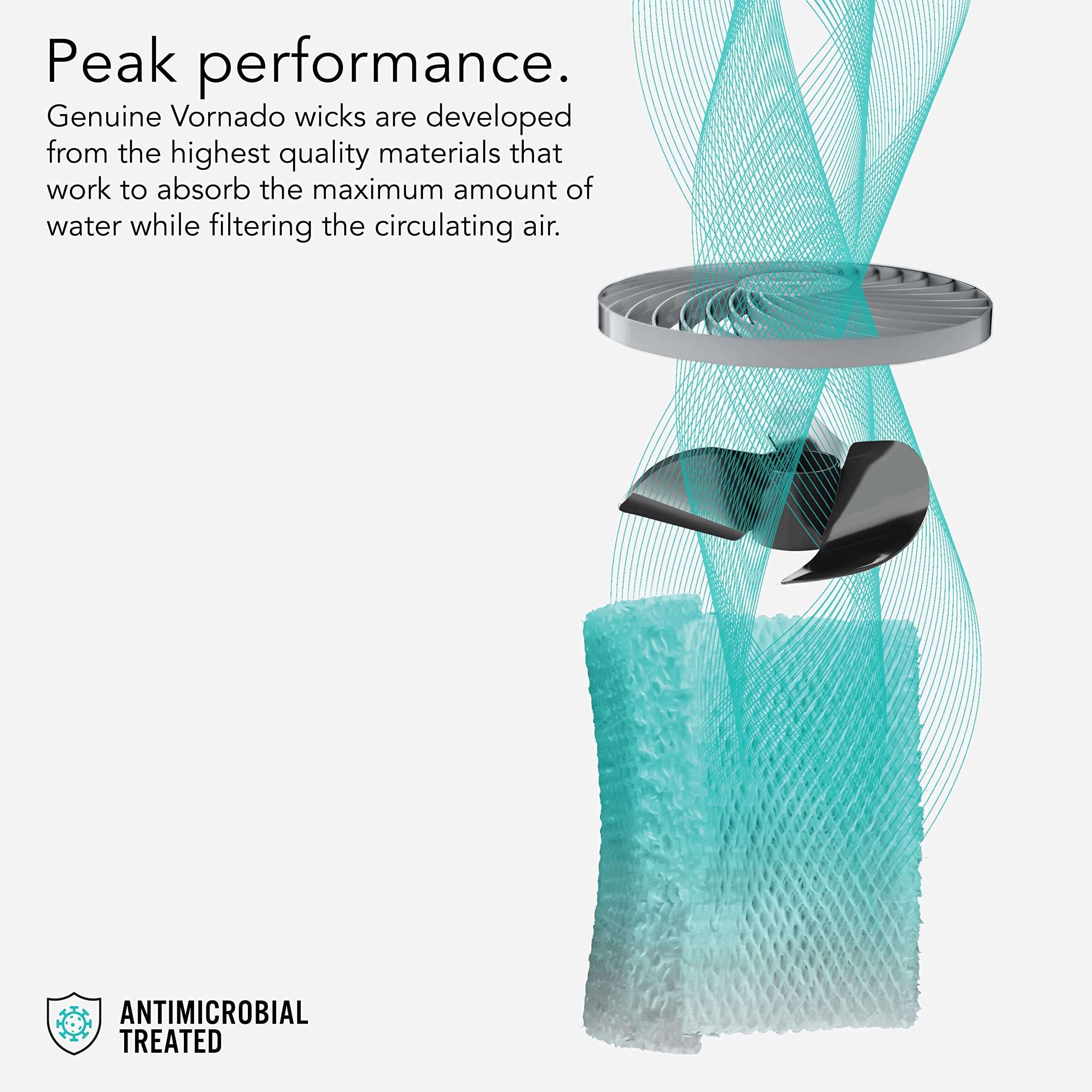 Vornado Vornado Energy Smart Evaporative Humidifier (EVDC500) + Replacement Wick Filters (Pack of 2)