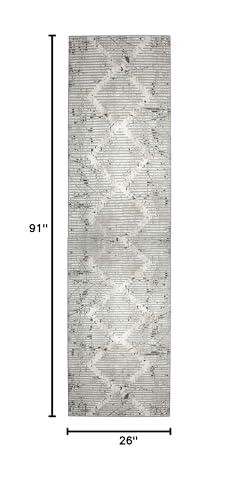 Radici USA Radici USA Davide 1230 Area Rug 2\'2\"x7\'7\" Runner Grey