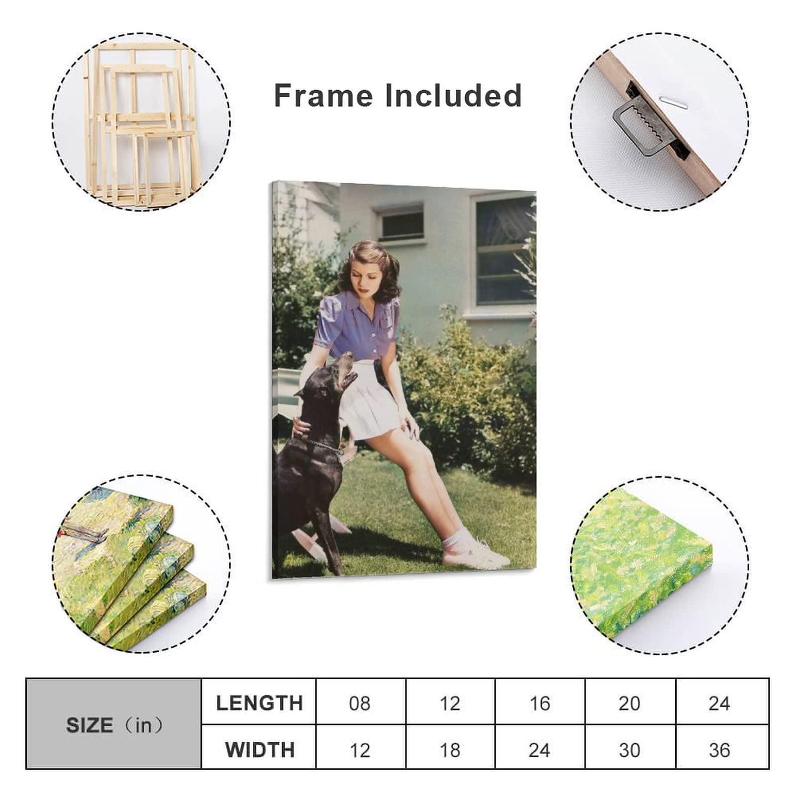 BEEGON Rita Hayworth Classic Beauty Poster (89) Print Photo Art Painting Canvas Poster Home Decorative Bedroom Modern Decor Posters Gifts 20x30inch(50x75cm)