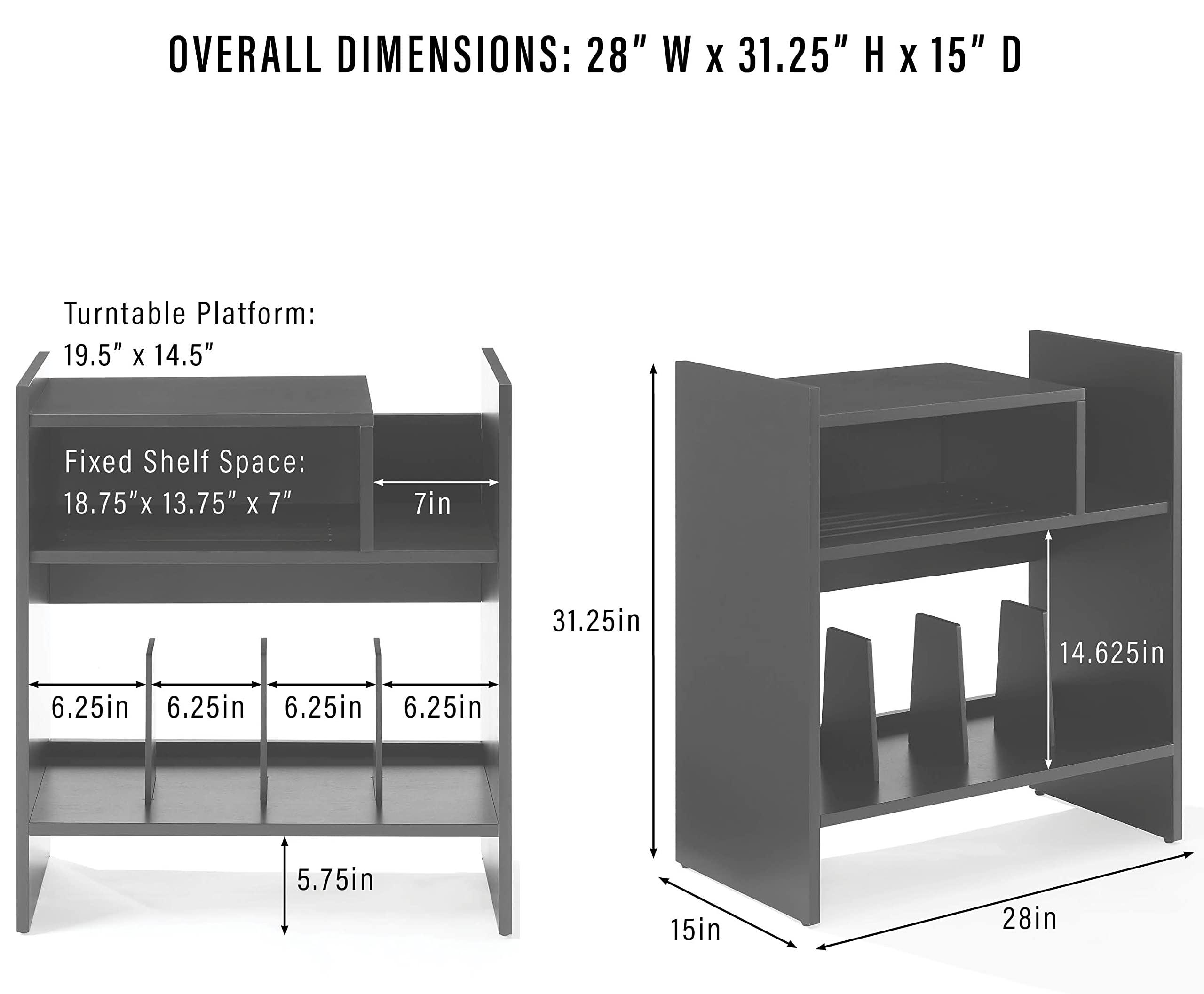 Crosley Furniture Crosley Furniture Portland Turntable Stand, Black