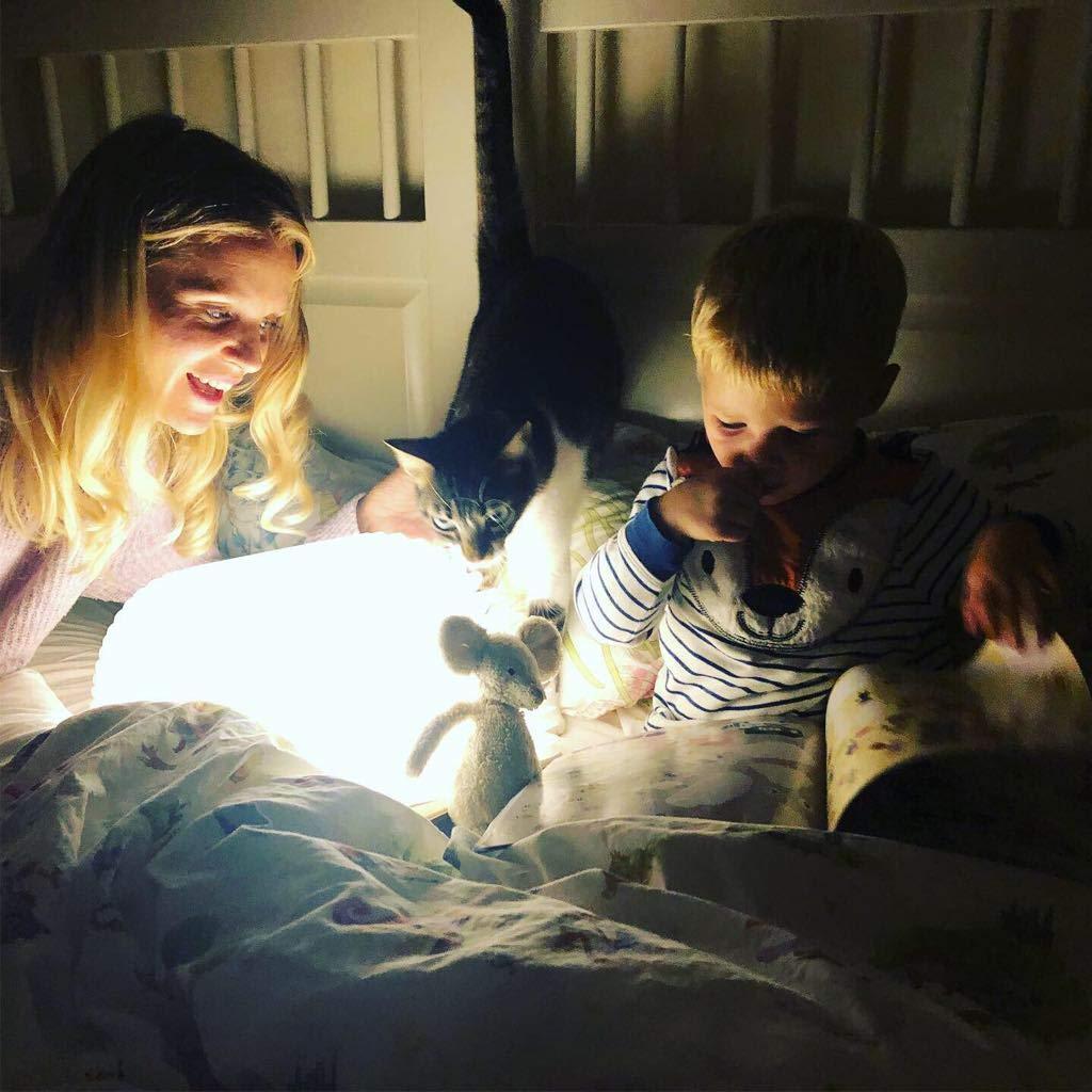 KleverCase KleverCase Book Cover Themed 360 Degree Chargeable Reading Lamp, Night Light, Desk, Bedside Light. (Purple Spells, Large Size White Light)