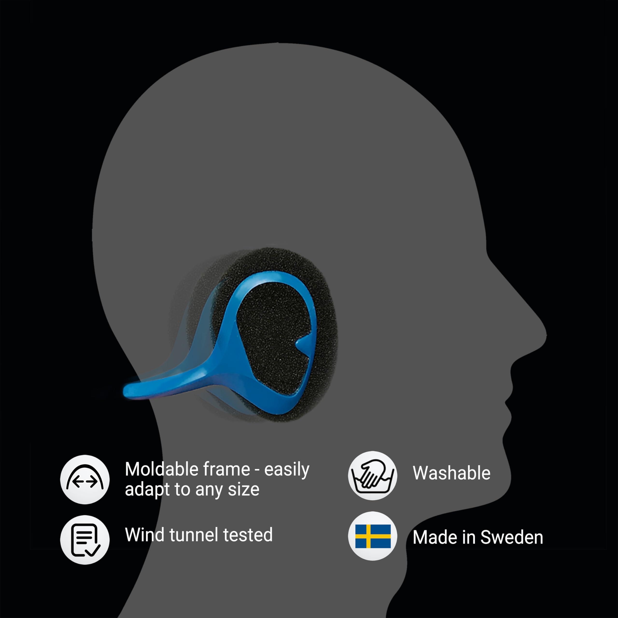 Windfree Cyclist Wind Deflector Ear Muffs for Noise Reduction Earmuffs, Cycling Ear Wind Deflectors for Ear Wind Protection, Sensory Headphones for Hearing Aids Users Tinnitus Over-Ear Headphone (White)